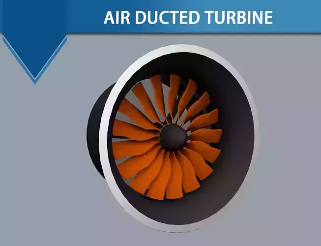 Air Ducted Turbine - Render and 3D printable compatible files 3D model
