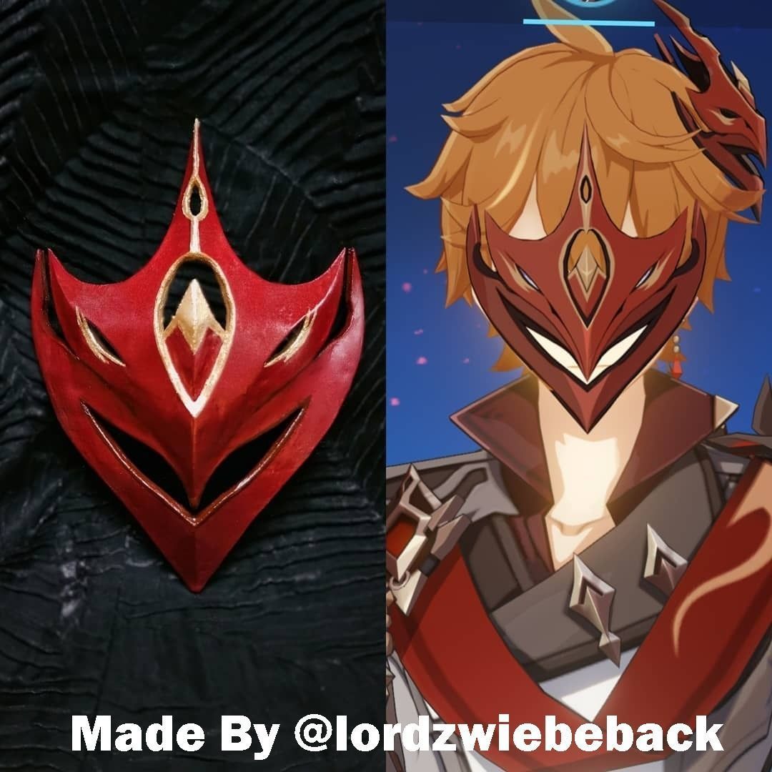 Genshin Impact - Childe Mask 3D Model 3D print model_1