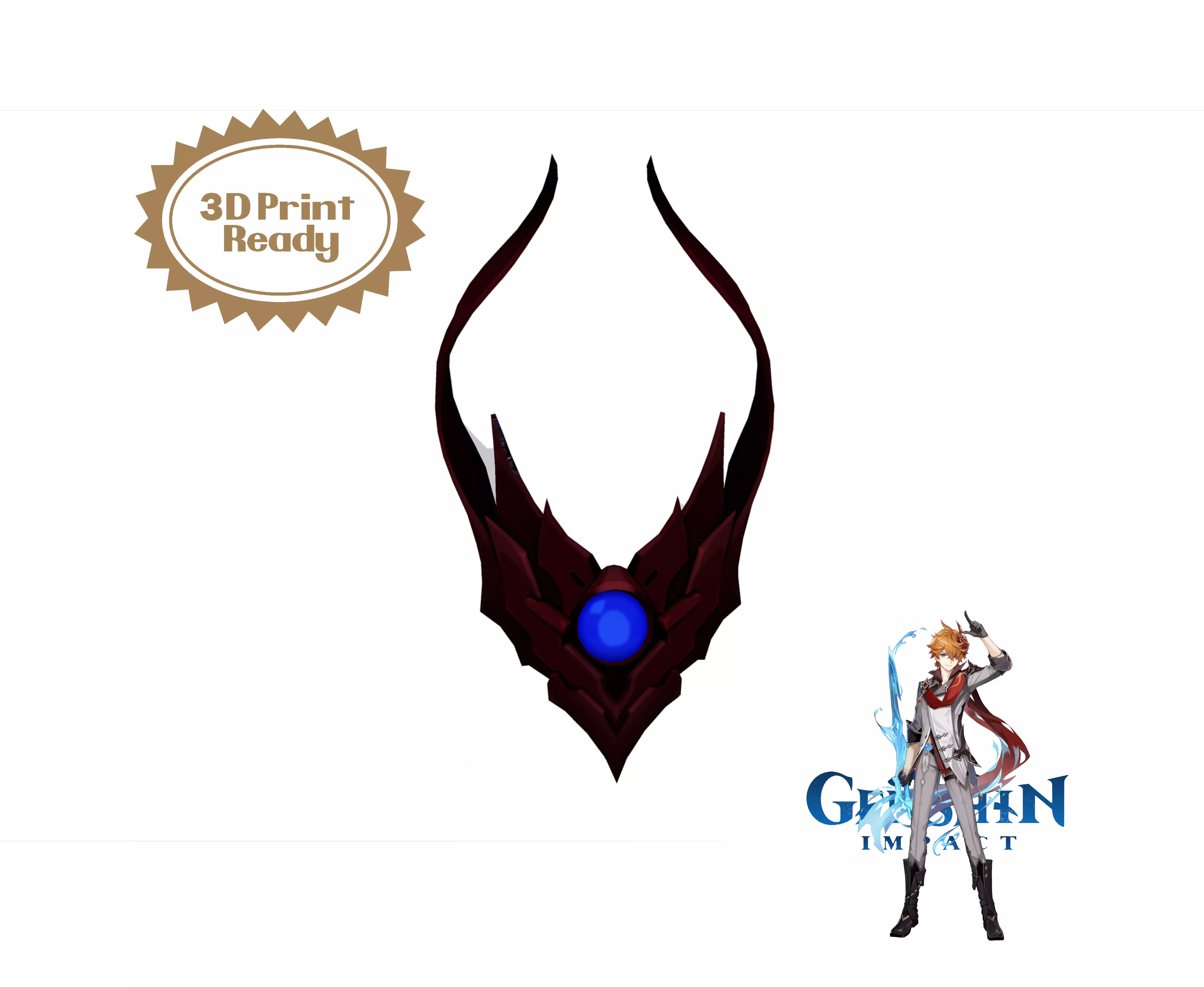 Genshin Impact - Childe Mask Foul Legacy 3D Model 3D print model