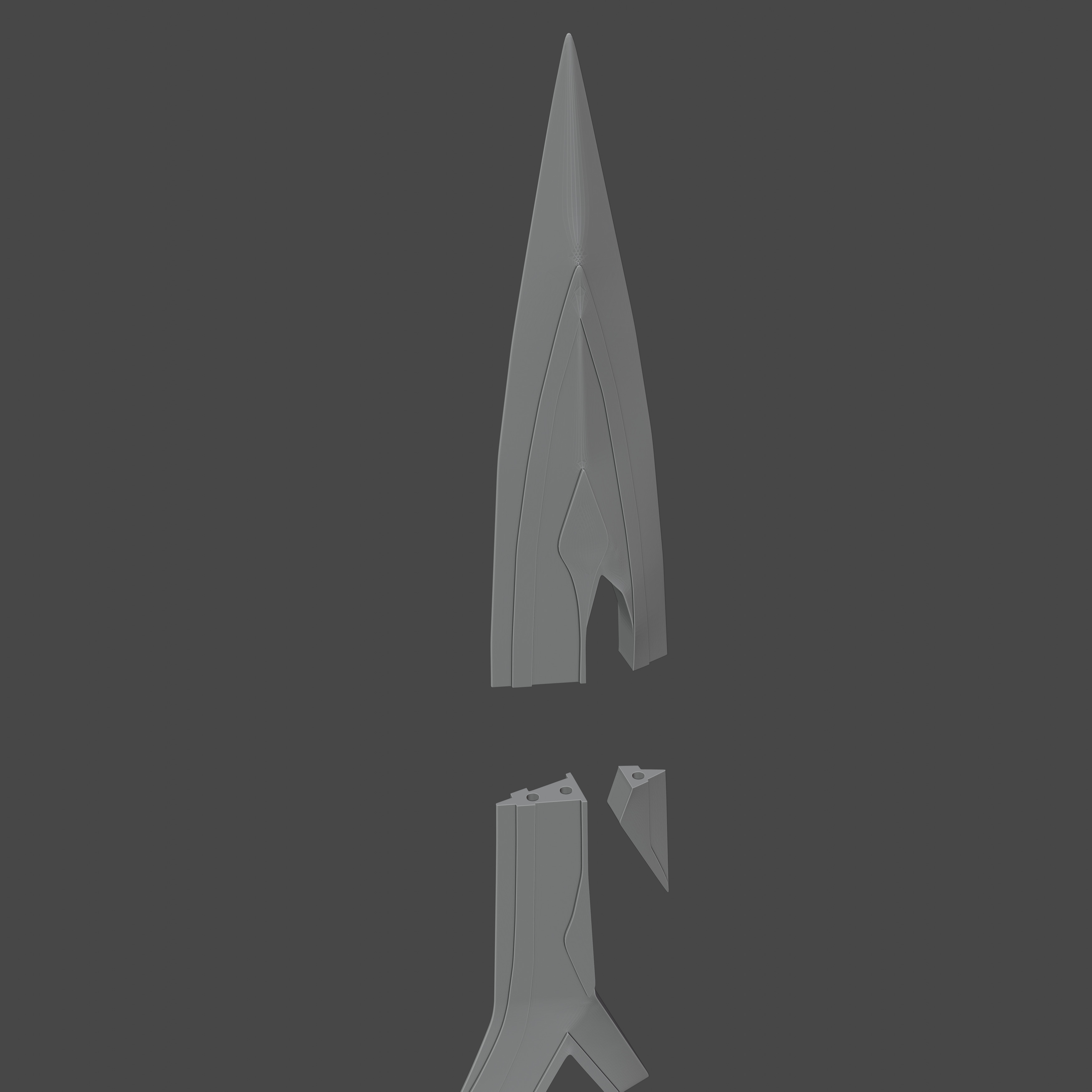 Genshin Impact - Childe Tartaglia Dual Sword 3D Model 3D print model_3