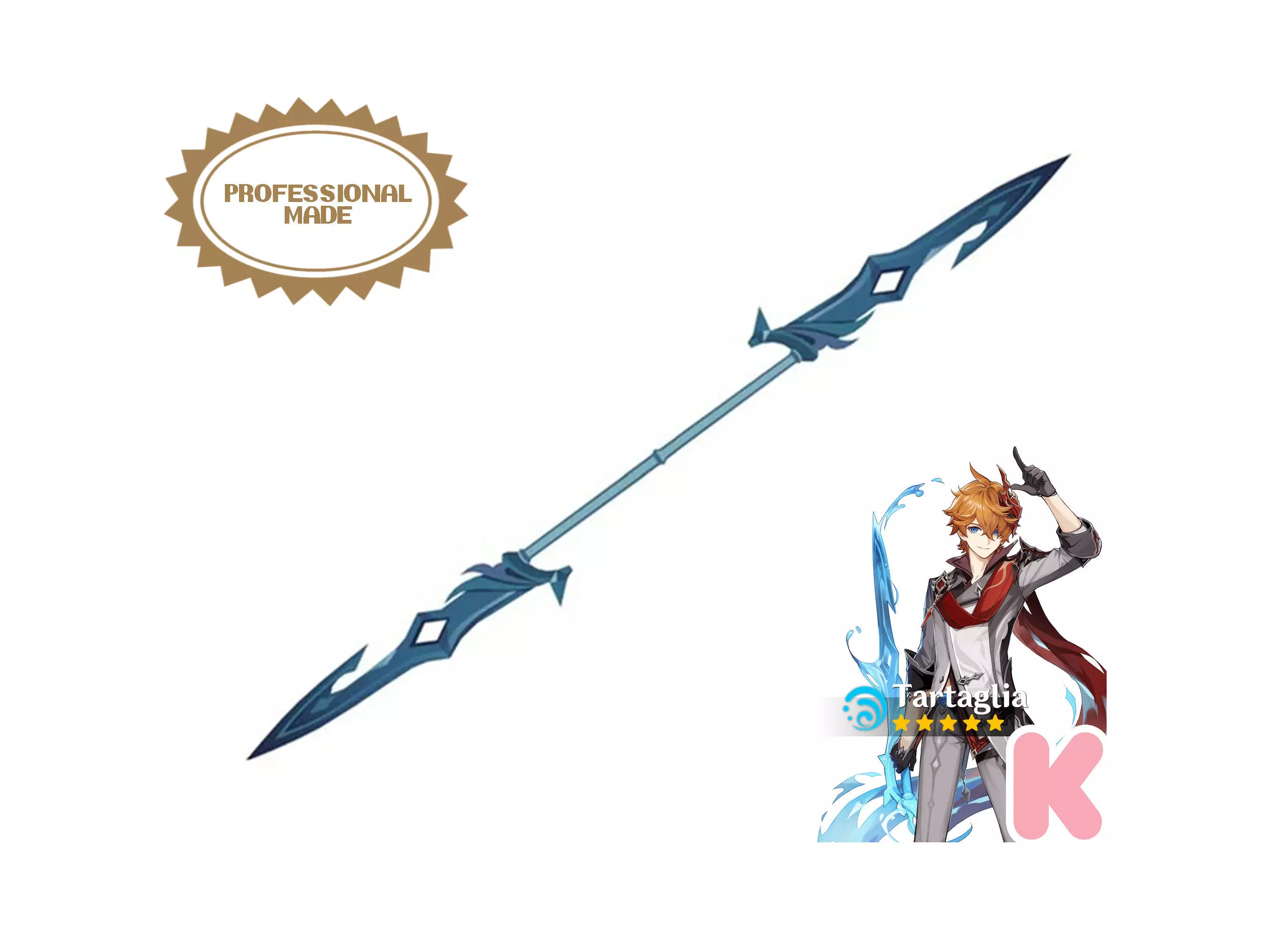 Genshin Impact - Childe Tartaglia Dual Sword 3D Model 3D print model_0