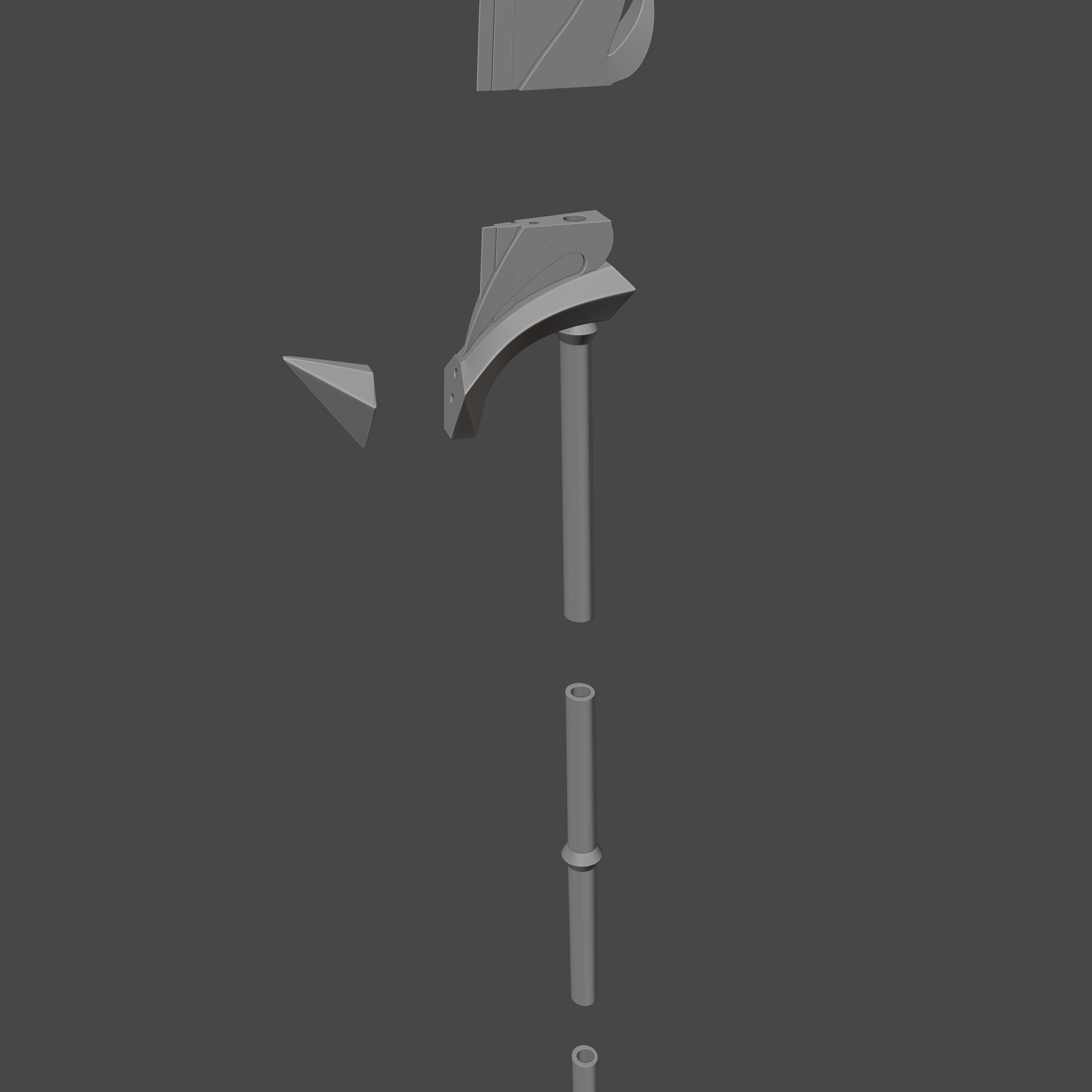 Genshin Impact - Childe Tartaglia Dual Sword 3D Model 3D print model_5