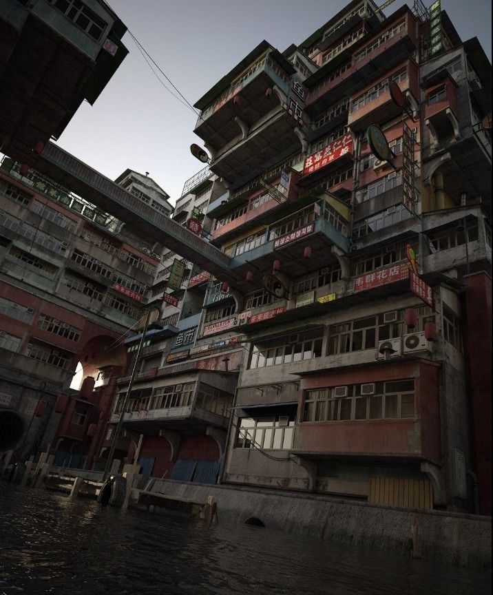 oriental old house 3D model_3