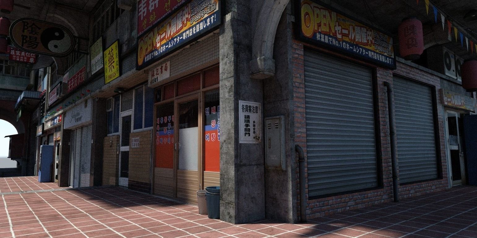 oriental old house 3D model_5