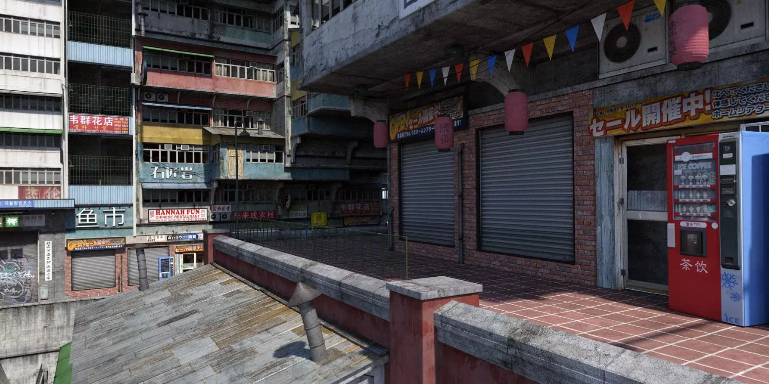 oriental old house 3D model_0