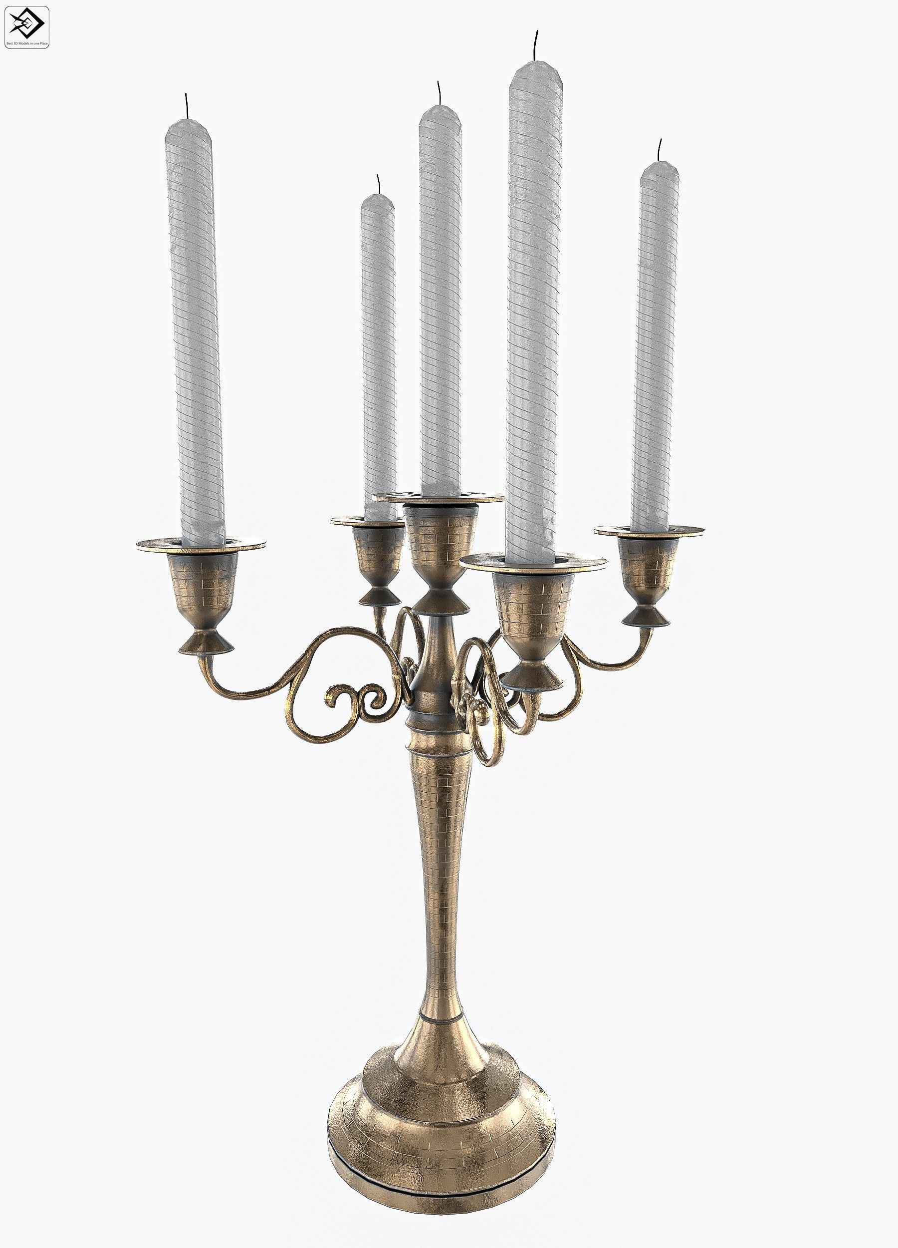 Candle Pack PBR Low-poly 3D model_3