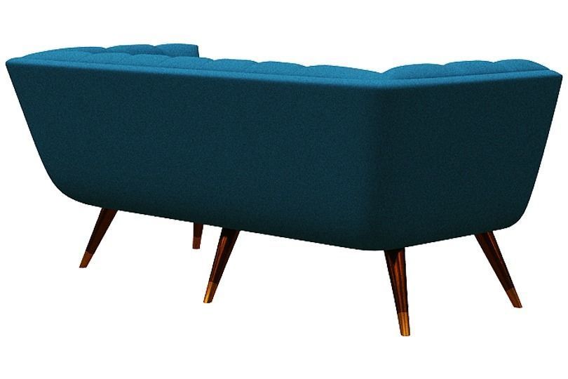 Sofa 2 seater Low-poly 3D model_4
