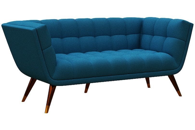 Sofa 2 seater Low-poly 3D model_1