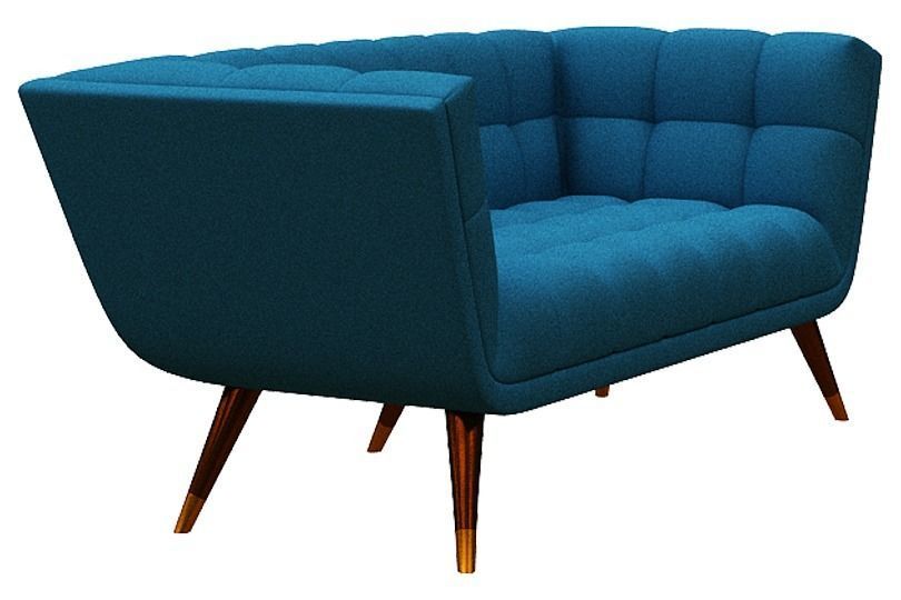 Sofa 2 seater Low-poly 3D model_2