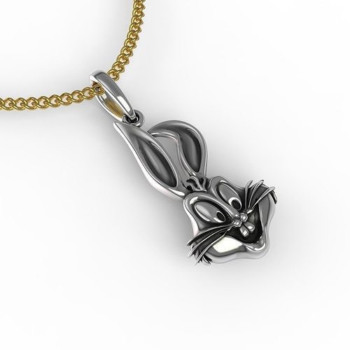 Rabbit Head Pendant 3D print model