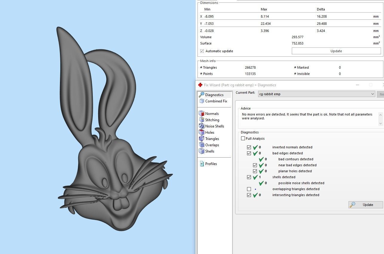 Rabbit Head Pendant 3D print model_14