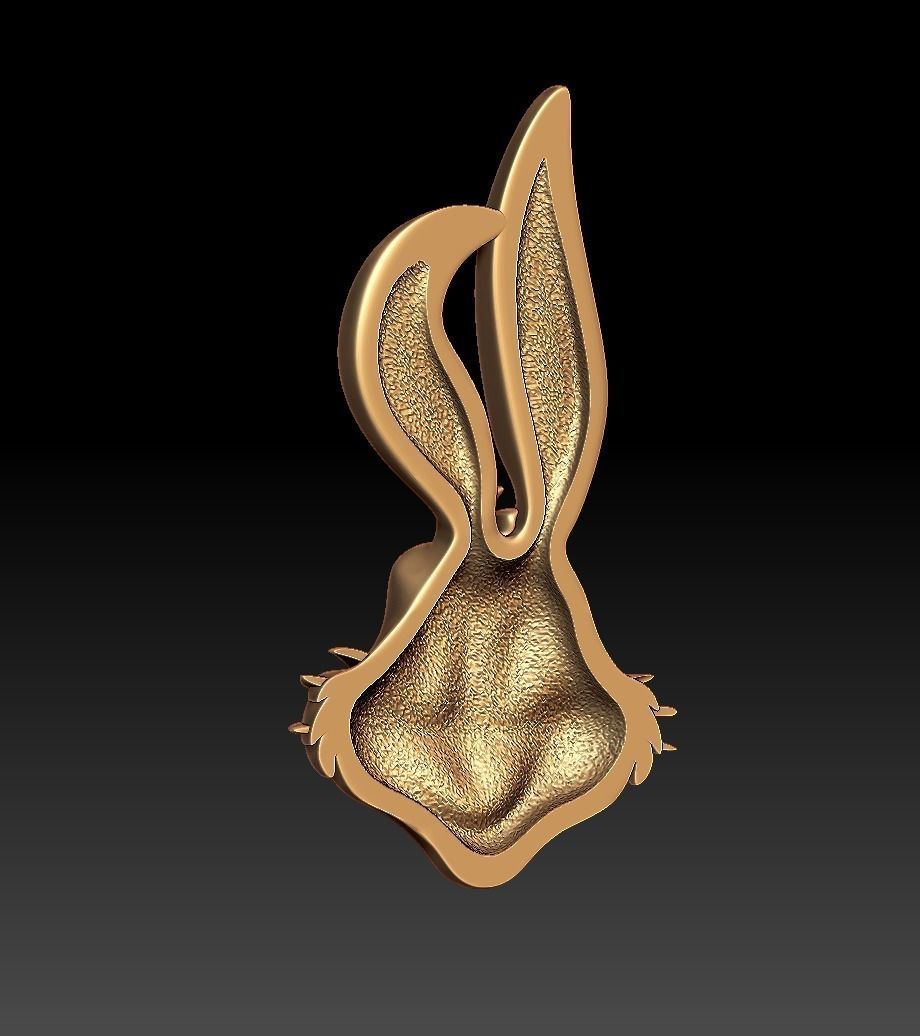 Rabbit Head Pendant 3D print model_20