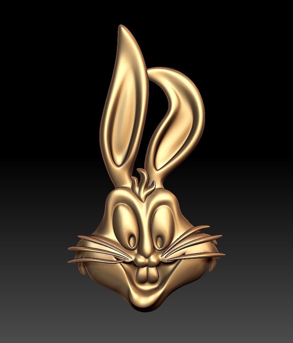 Rabbit Head Pendant 3D print model_17