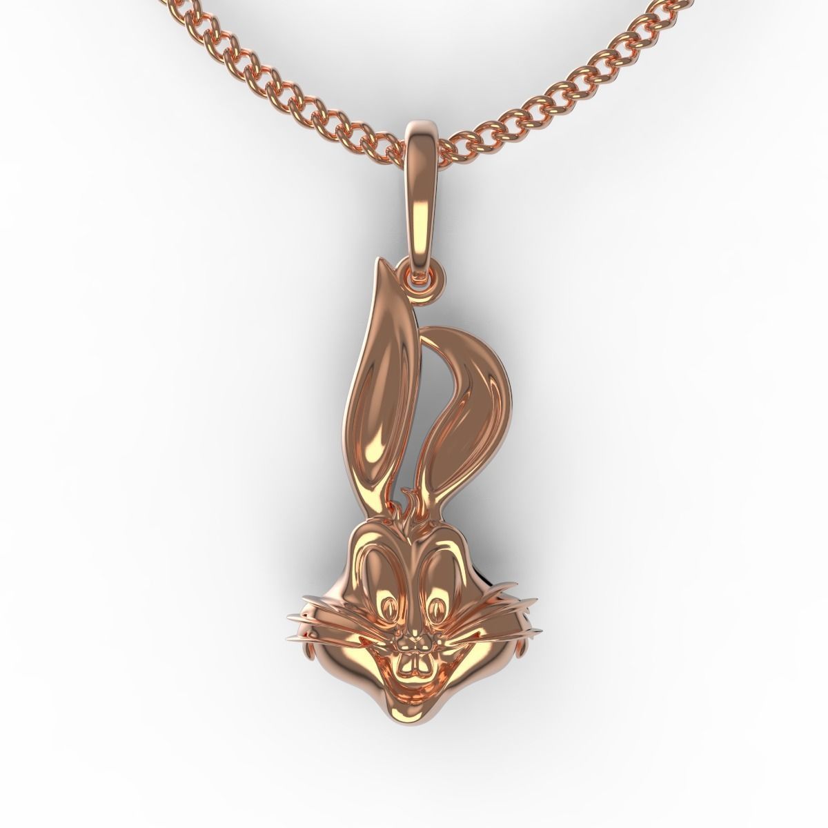 Rabbit Head Pendant 3D print model_12