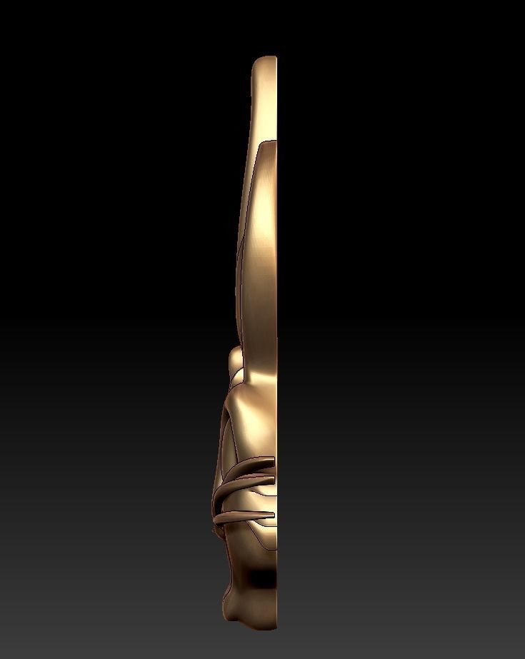 Rabbit Head Pendant 3D print model_21