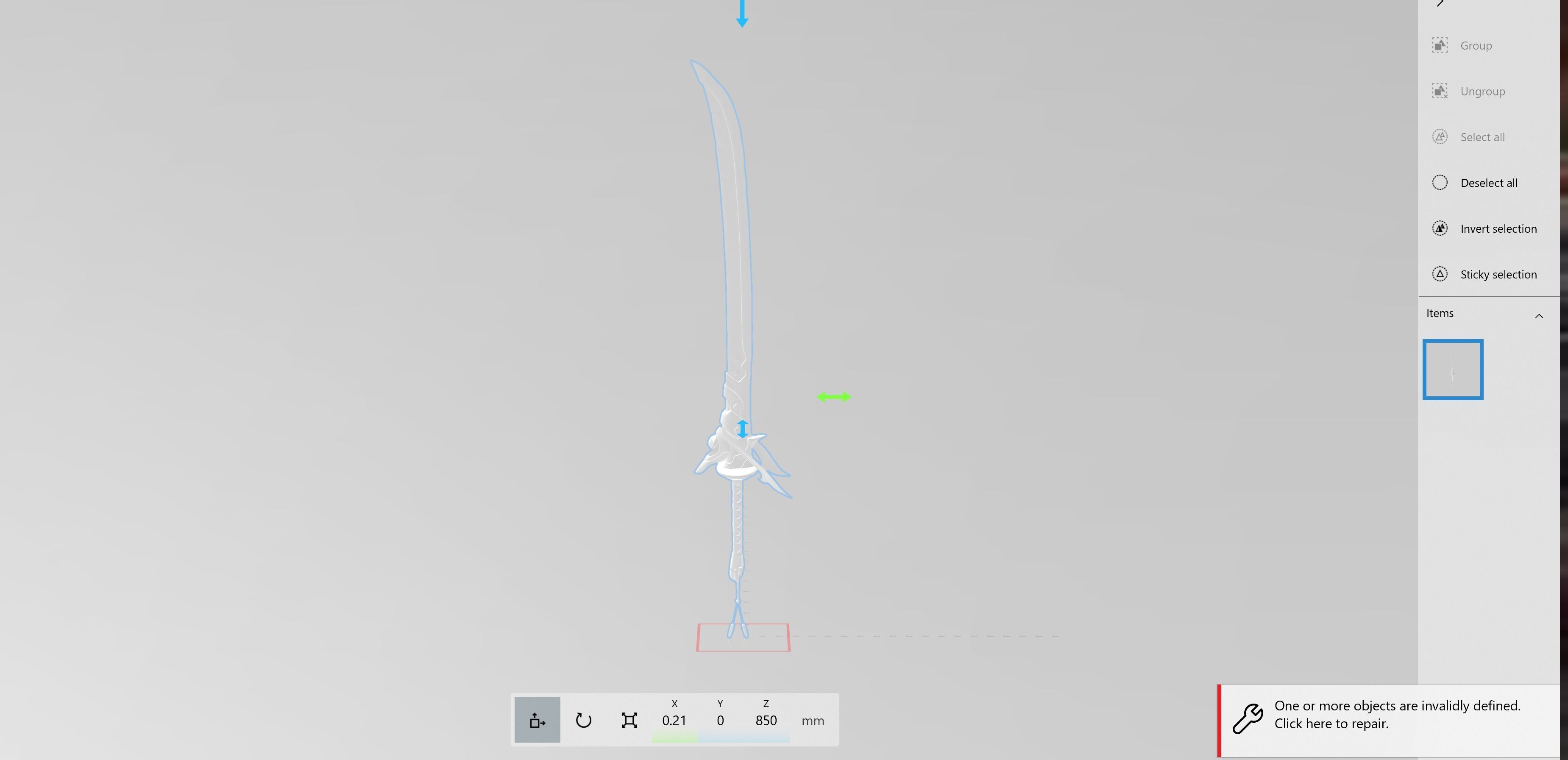 Katsuragikiri Nagamasa 3D Model genshin impact cosplay 3D print model_1