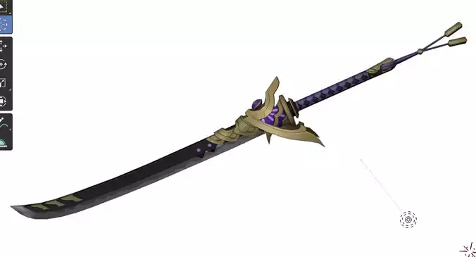 Katsuragikiri Nagamasa 3D Model genshin impact cosplay