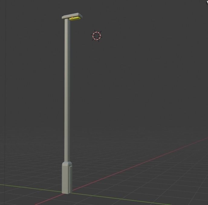 Low Poly Street Lamp Free low-poly 3D model_2