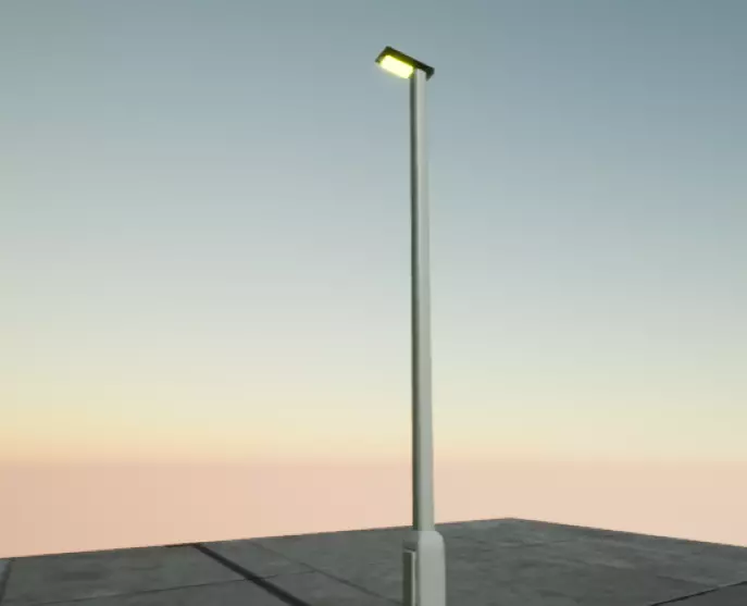 Low Poly Street Lamp Free low-poly 3D model_0