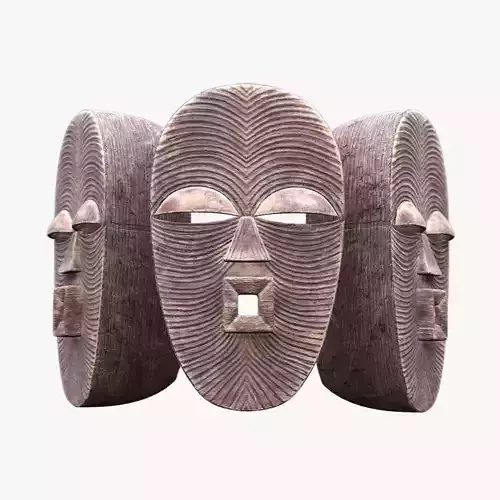 Ancient Mask Low-poly 3D model