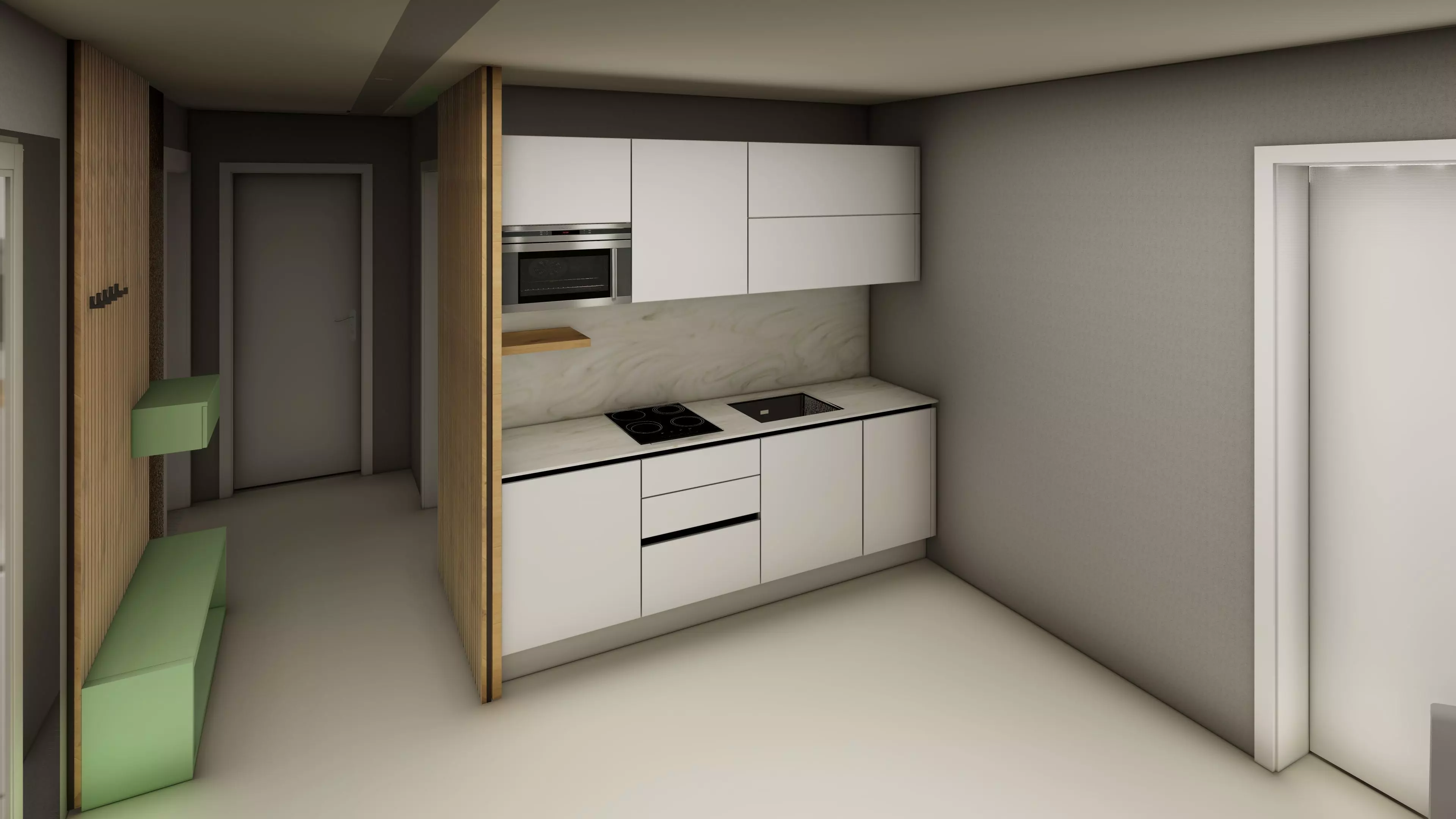 Apartment with furniture Free 3D model