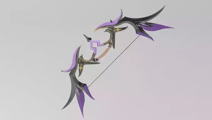 Fischl Mitternachts Waltz Bow 3D Model - Genshin Impact Cosplay