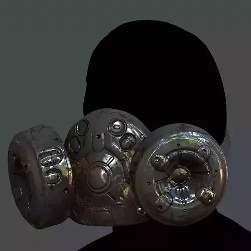 Gas mask helmet 3d model scifi Low-poly 3D model Low-poly 