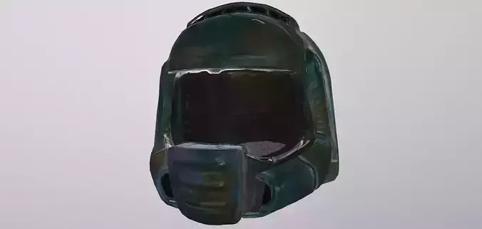 DOOMGUY HELMET PBR Low-poly 3D model