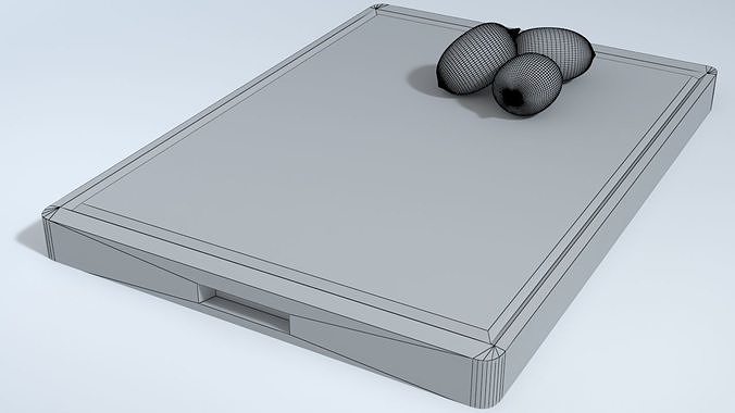 Chopping Board in Coloured Laminate Wood Low-poly 3D model 6