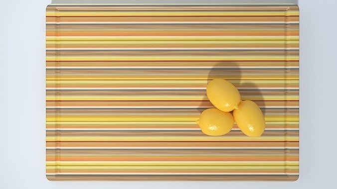 Chopping Board in Coloured Laminate Wood Low-poly 3D model 7