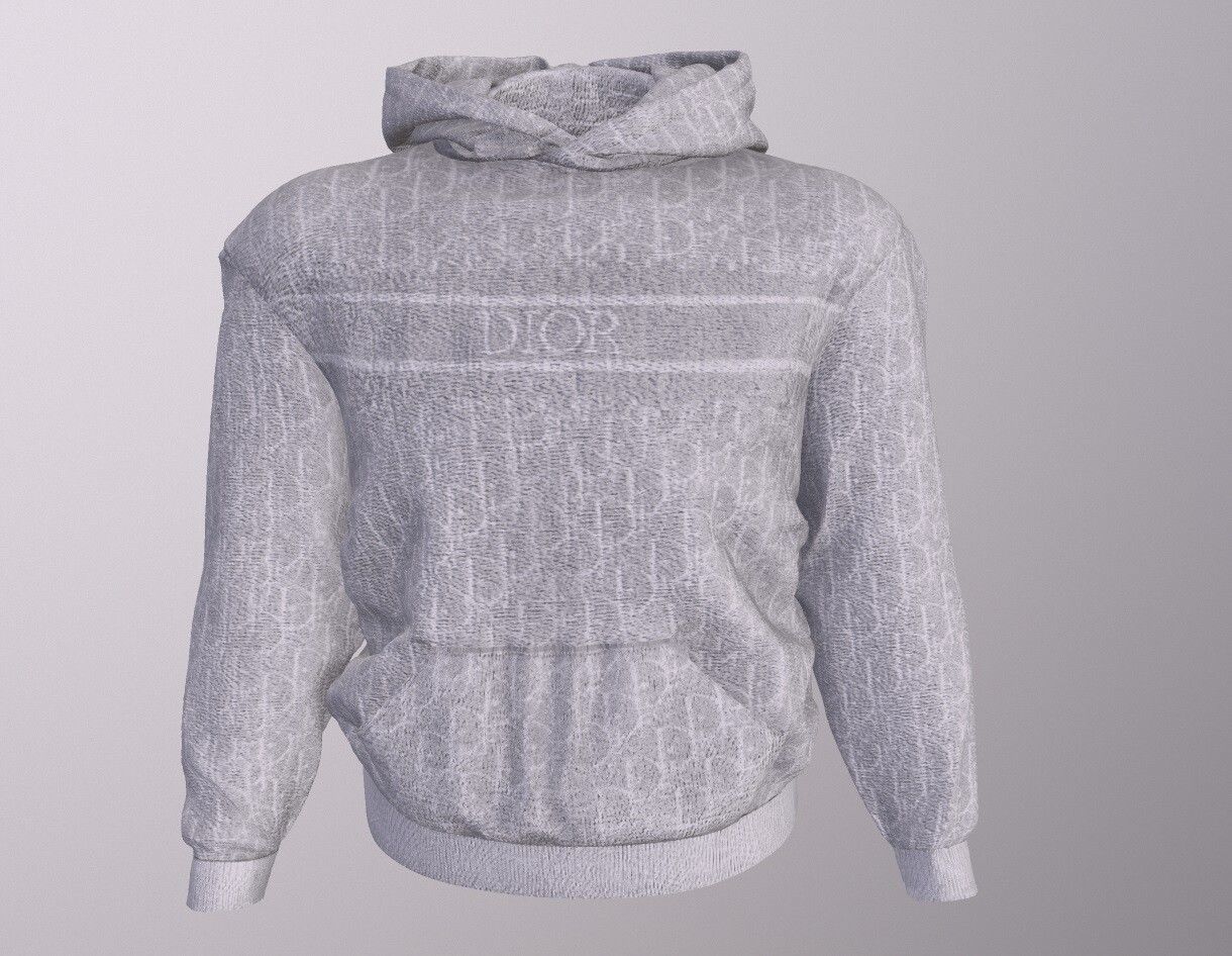 DIOR HOODIE PBR Low-poly 3D model_2
