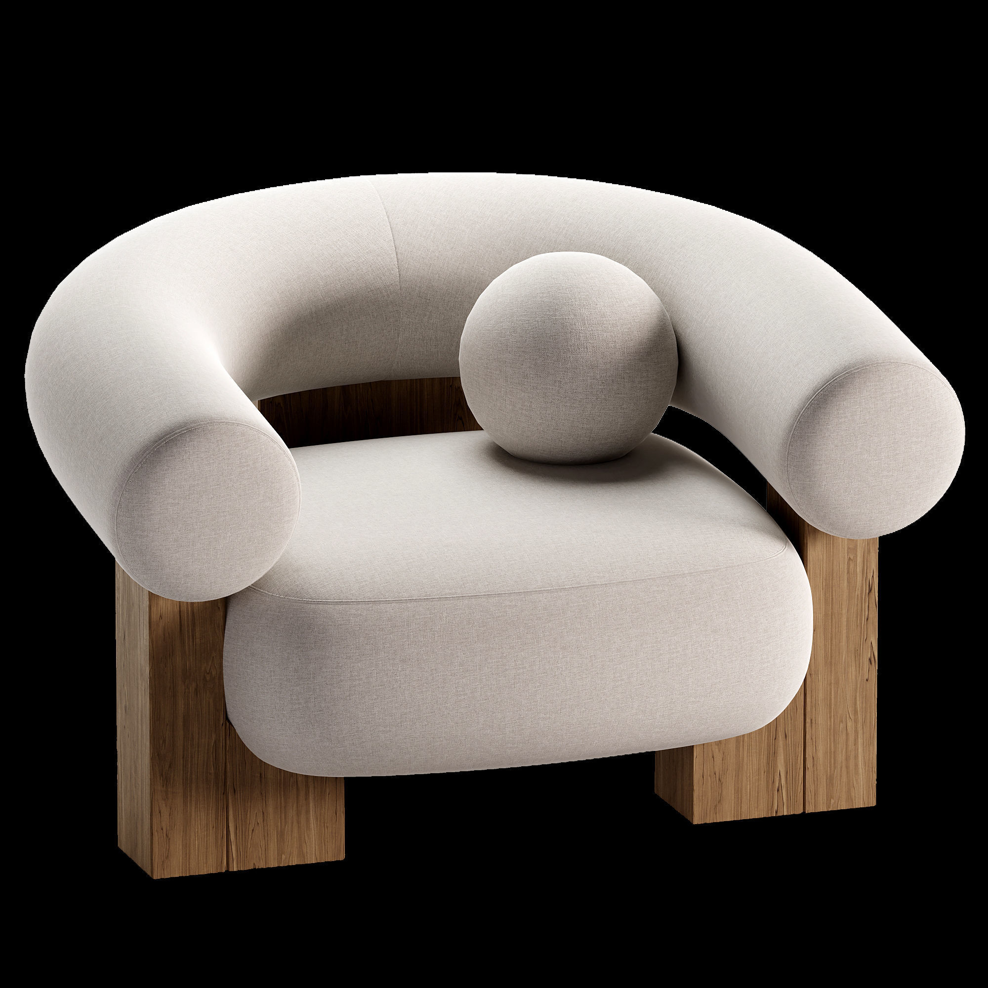 Cassete armchair by Collector 3D model_2