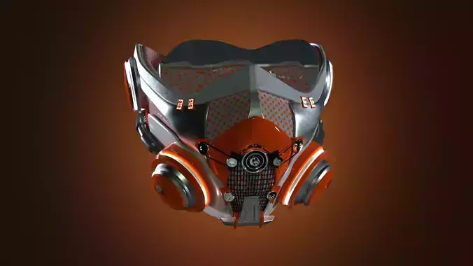 Sci-Fi Facemask Cyberpunk Model Low-poly 3D model