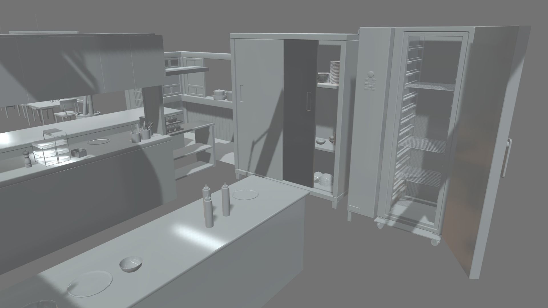 Asian Restaurant Low-poly 3D model_3