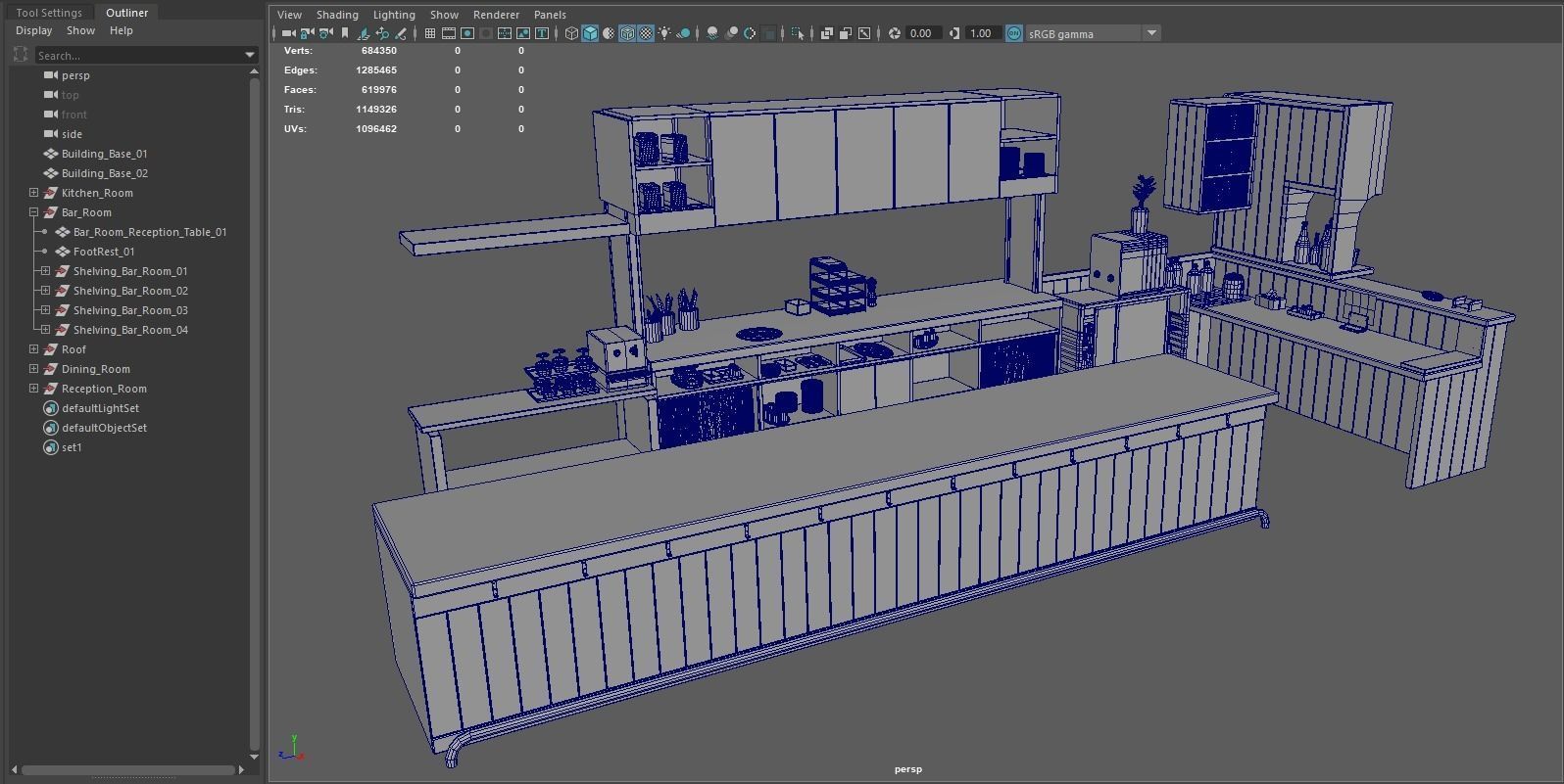 Asian Restaurant Low-poly 3D model_14