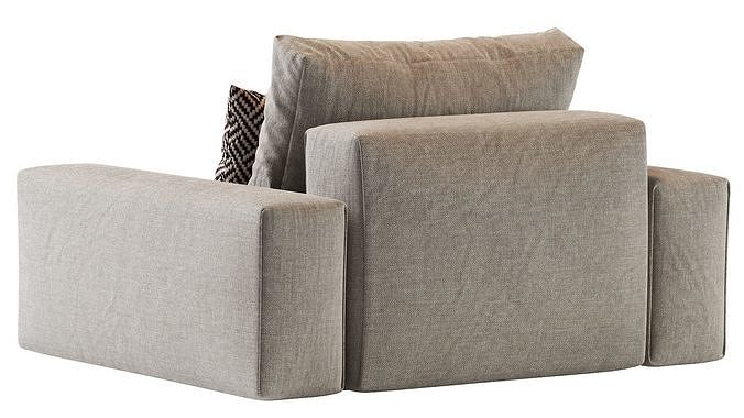 Hudson Armchair 3D model 6