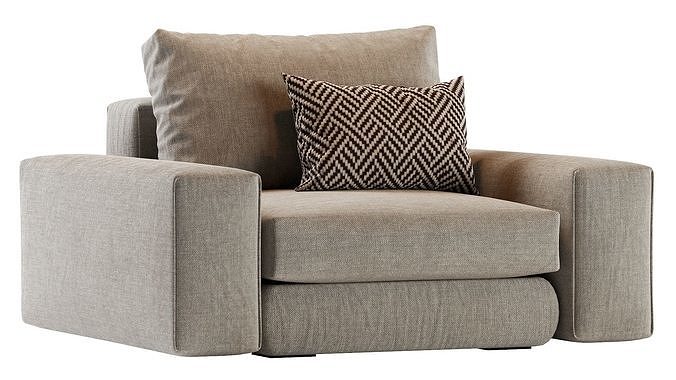 Hudson Armchair 3D model 5