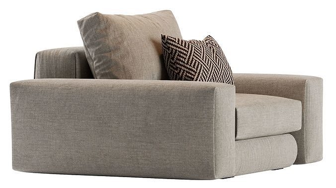 Hudson Armchair 3D model 2