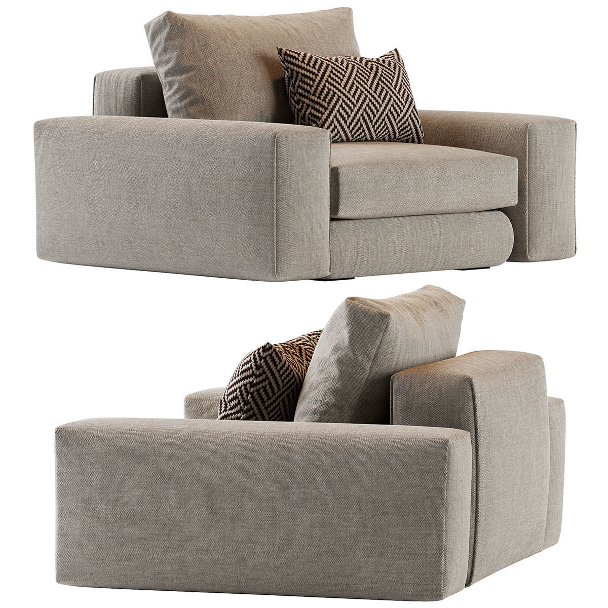 Hudson Armchair 3D model_27