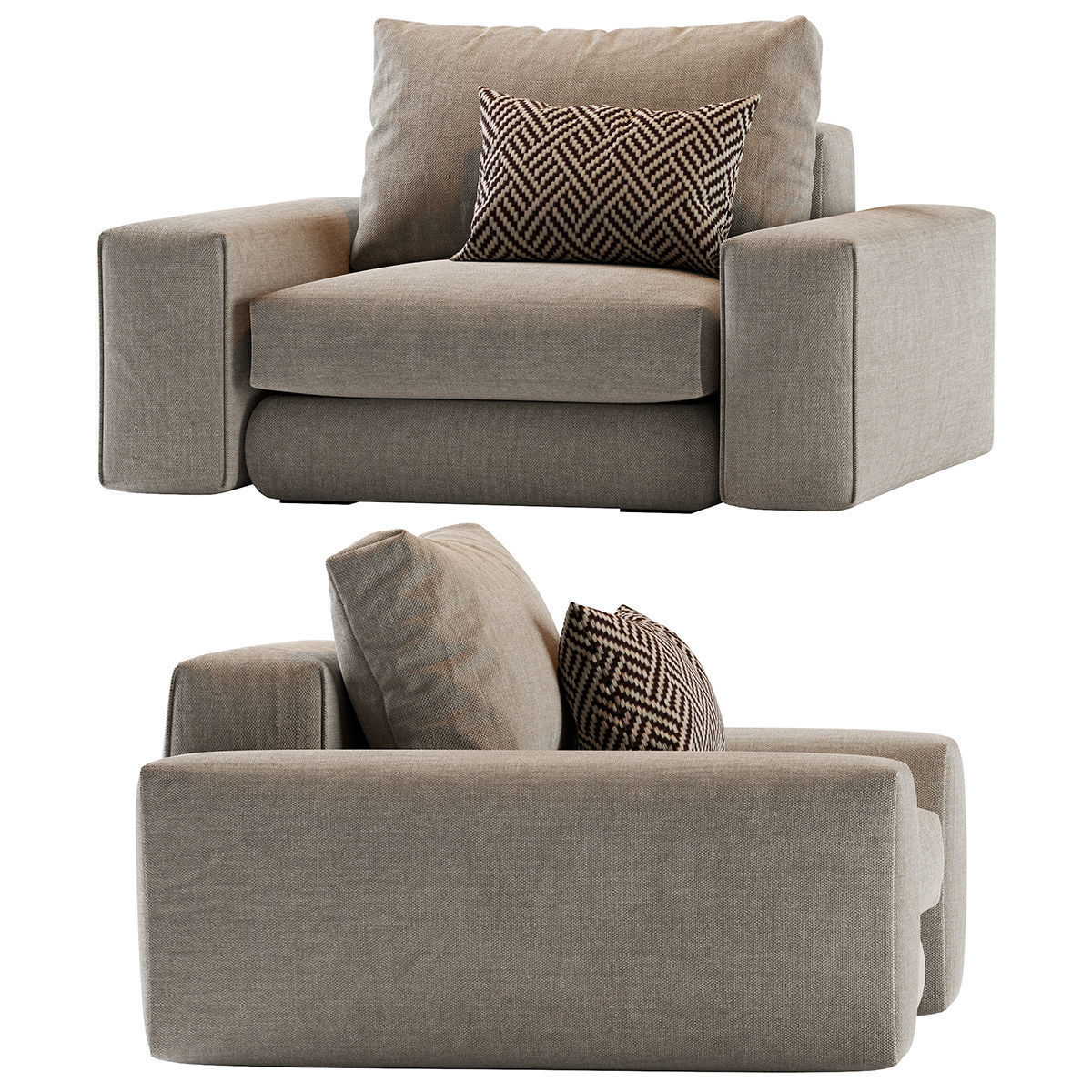 Hudson Armchair 3D model_29