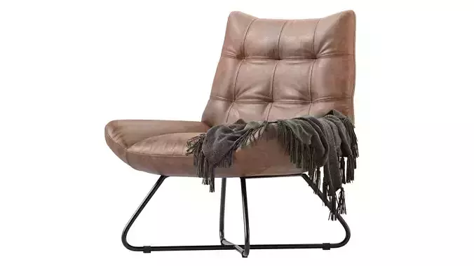 GRADUATE LOUNGE CHAIR OPEN ROAD BROWN LEATHER