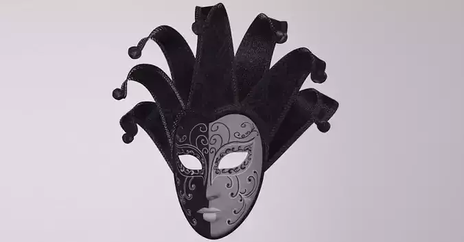 Carnaval MASK BORIS BREJCHA TYPE PBR Low-poly 3D model