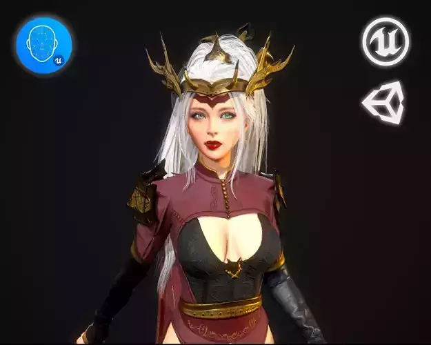 Dark Mage - Modular Game Ready Low-poly 3D model