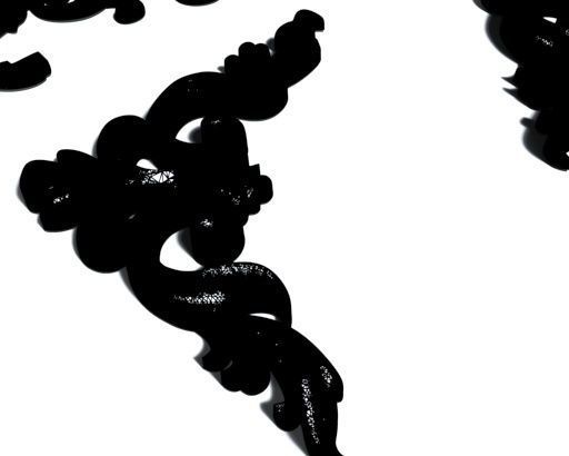 Cartouche-030 wood carving - ornate floral design 3D model_8