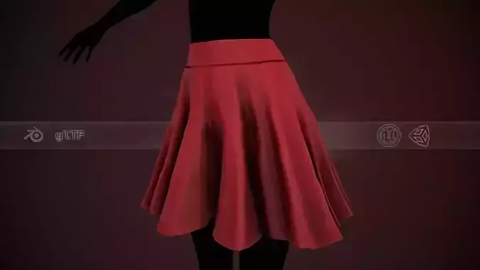 Female Red Skirt Style 1 
