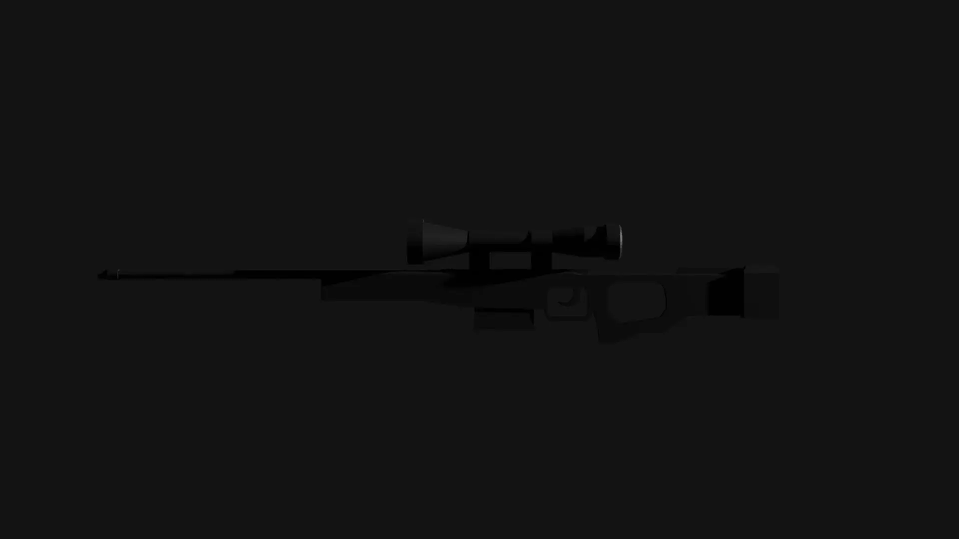 Low Poly Sniper Rifle Low-poly 3D model