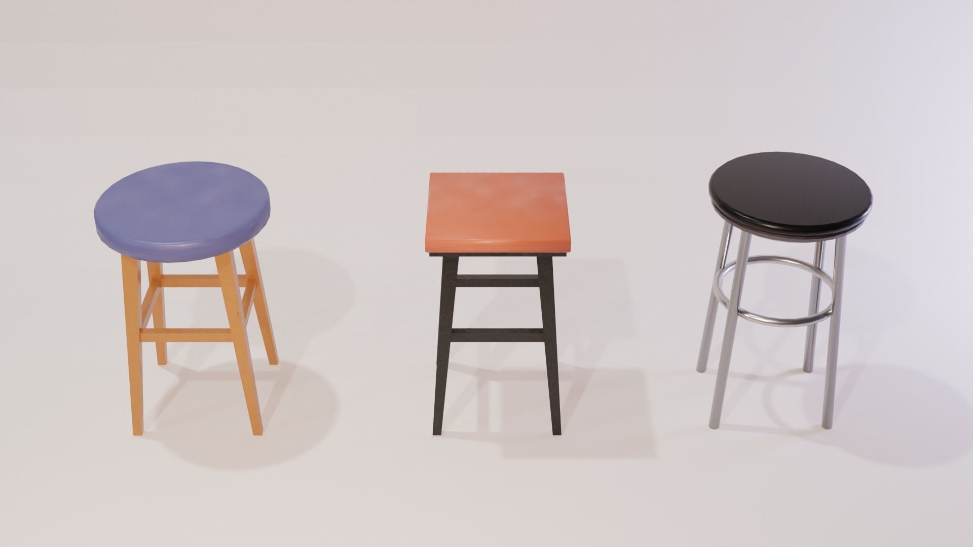 3 Simple Stools Free 3D model_2