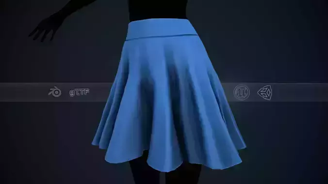 Female Blue Skirt Style 1
