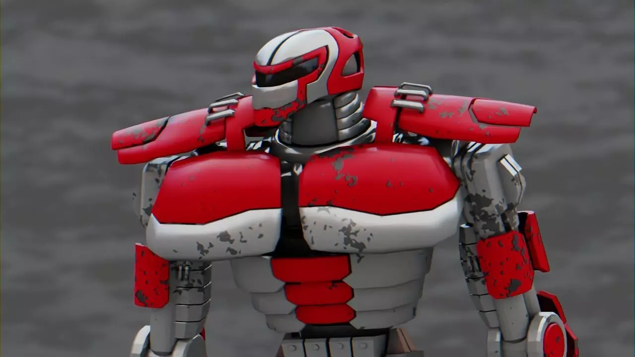DROID S250 rigged - animated character 3D model