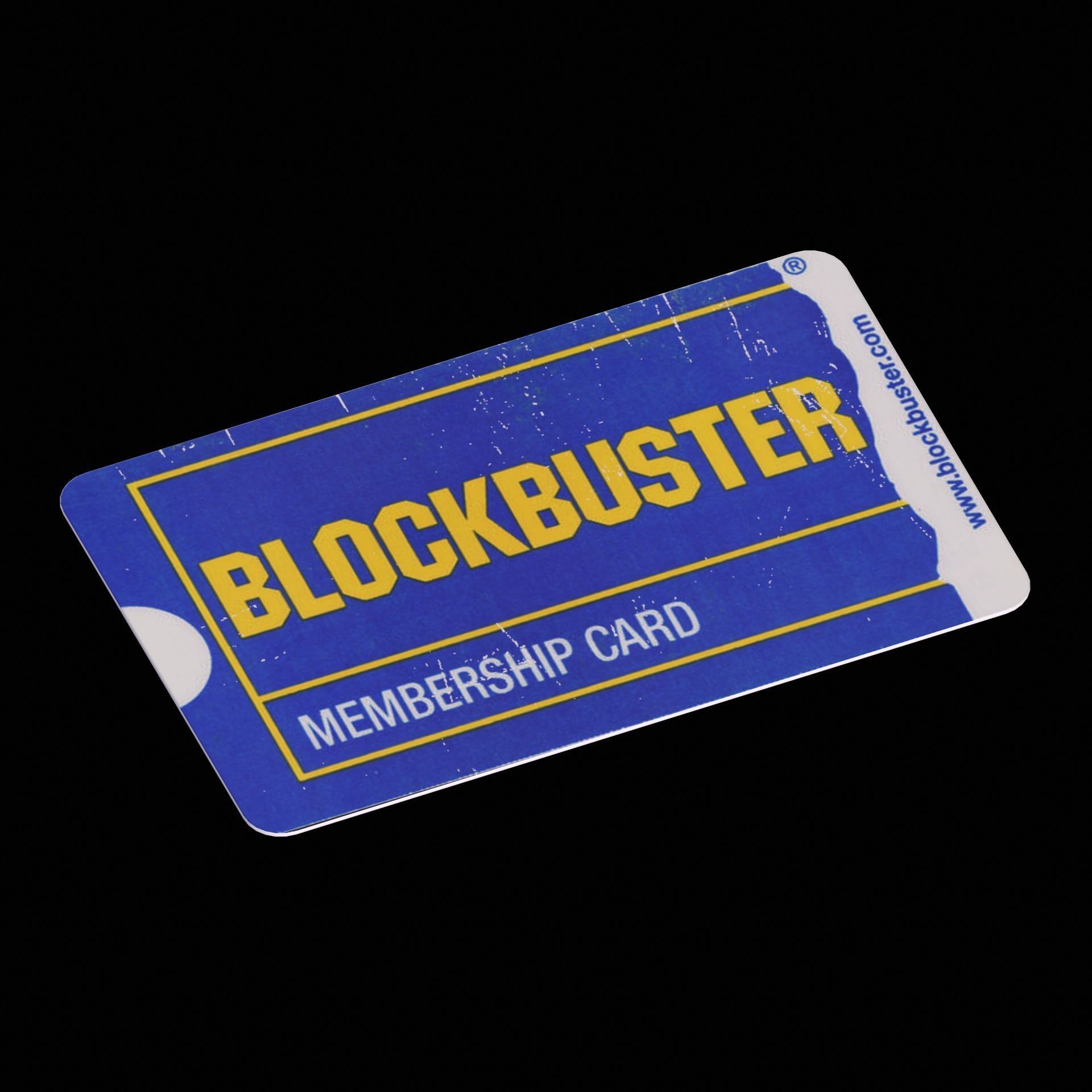 Blockbuster Card Low-poly 3D model_4